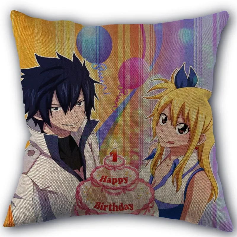 Пользовательские Fairy Tail наволочка льняное белье фабричный Текстиль для дома наволочка квадратной формы размером 45*45 см свадебные декоративные наволочка - Цвет: 14