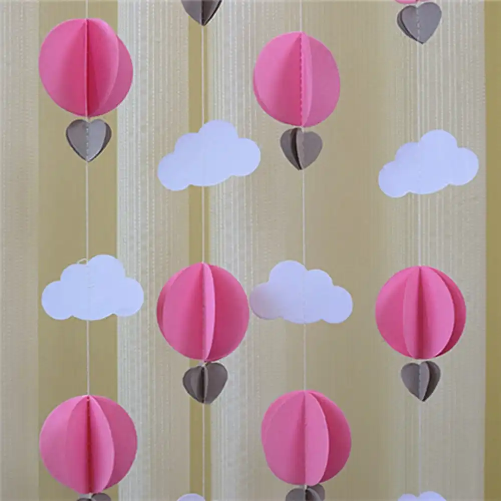 3d Cloud Paper Flower Curtain String Birthday Event Party Garlands