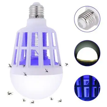 

220V E27 UV LED Bulb 15W Mosquito Killer Lamp 2 In 1 Mosquito Trap Insect Killer Light Bulb Fly Bug Zapper Night Light For Baby
