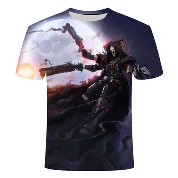 

Hot game Overwatch 3D printing short-sleeved T-shirt top casual fashion short-sleeved T-shirt summer men/women T-shirt top