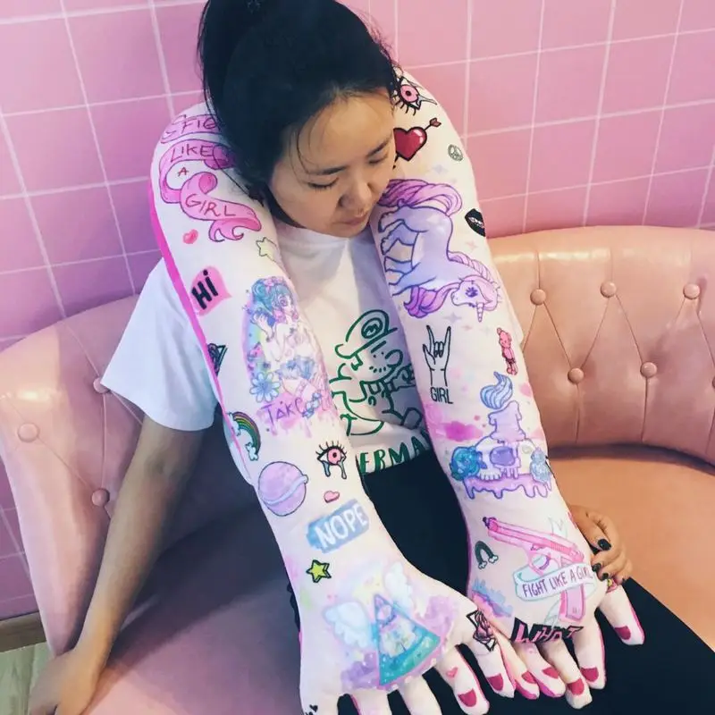 U-образная подушка бедра Подушка сексуальная розовая индивидуальная розовая Подушка татуировки подарок на день рождения персонализированный подарок подушка для всего тела