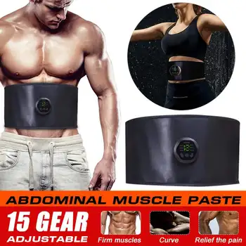

Adjust Abdominal Trainer Muscle Stimulator Smart ABS Fitness Abdominal Trainer Electric Weight Loss Stickers Slimming Massager