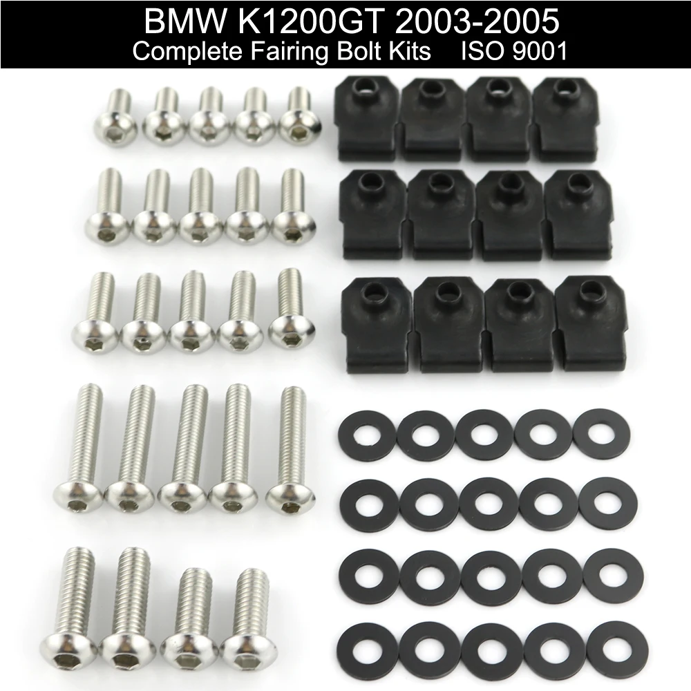 

For BMW K1200GT 2003 2004 2005 Motorcycle Complete Full Fairing Bolts Kit Fairing Clips Nuts Cowling Bolts Stainless Steel