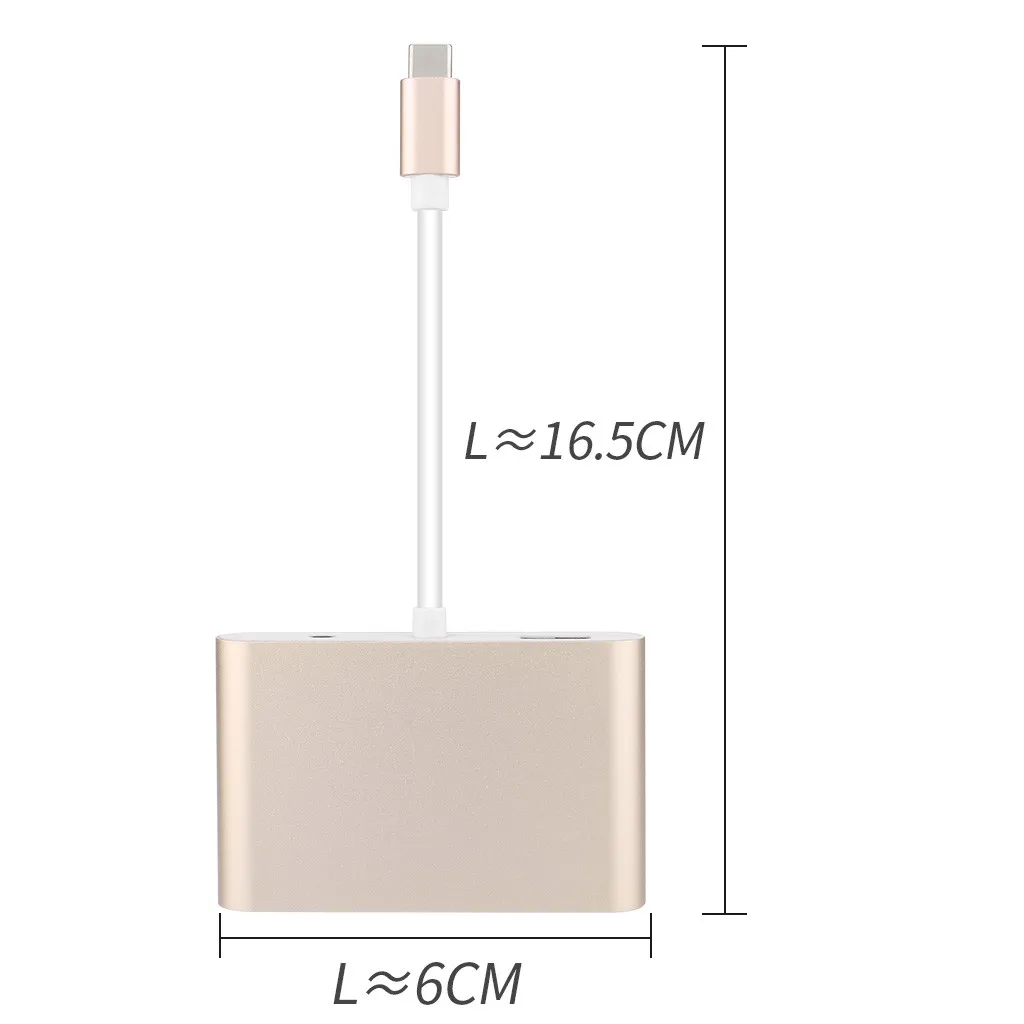 USB C к HDMI VGA USB 3,0 type C аудиоконцентратор адаптер 5 в 1 мульти порт конвертер