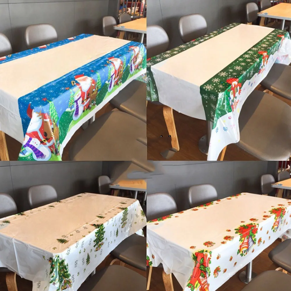 

New Year Christmas Tablecloth Kitchen Dining Table Decorations Rectangular Table Covers Christmas Decorations for Home Navidad