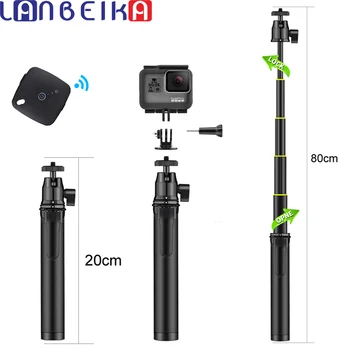 

LANBEIKA Bluetooth Selfie Stick Foldable Tripod Remote Monopod For IOS iPhone X 8 7 Plus Gopro Hero 6 5 4 3 SJCAM SJ4000 SJ5000