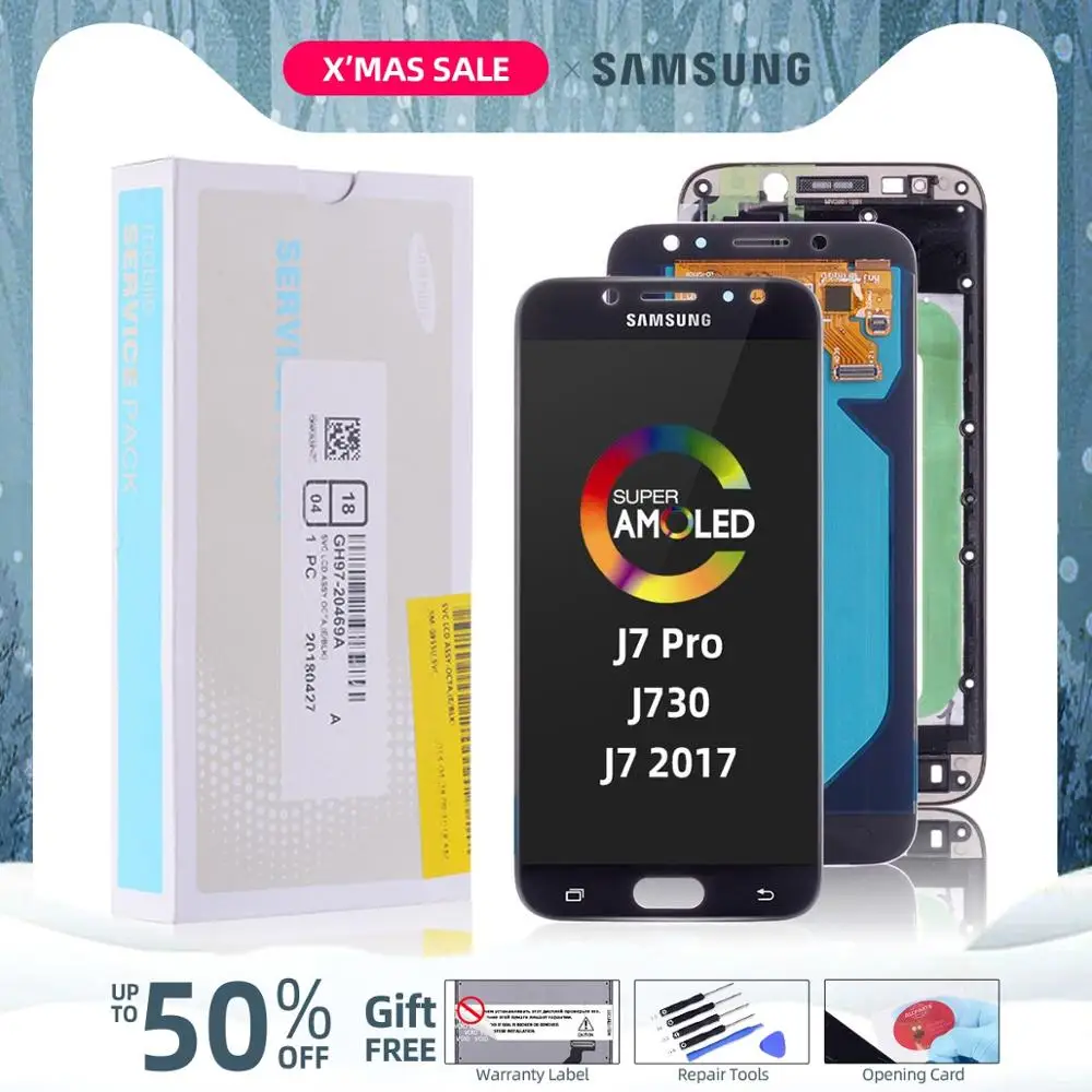 Ceny Oryginalny super amoled do Samsung Galaxy J7 Pro wymiana ekranu LCD z montaż digitizera ekranu dotykowego J730 J730F LCD