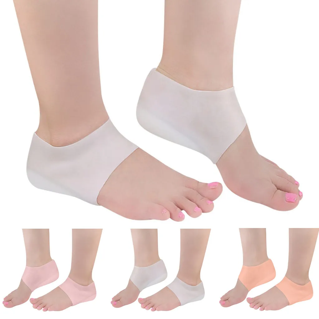 

Silicone Heel Cups For Cracked Heel Treatment- Moisturizing Socks Heel Protector Silicone Heel Cups For Cracked Heel Treatment-