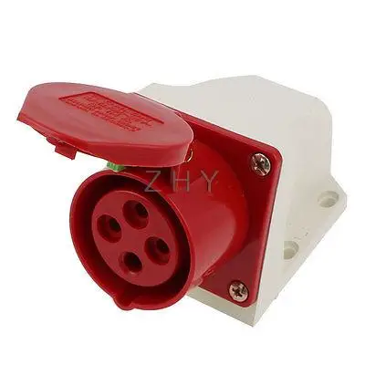 Водонепроницаемый IP44 3P + E IEC309 2 промышленная штепсельная розетка AC 380 415V 16A| |