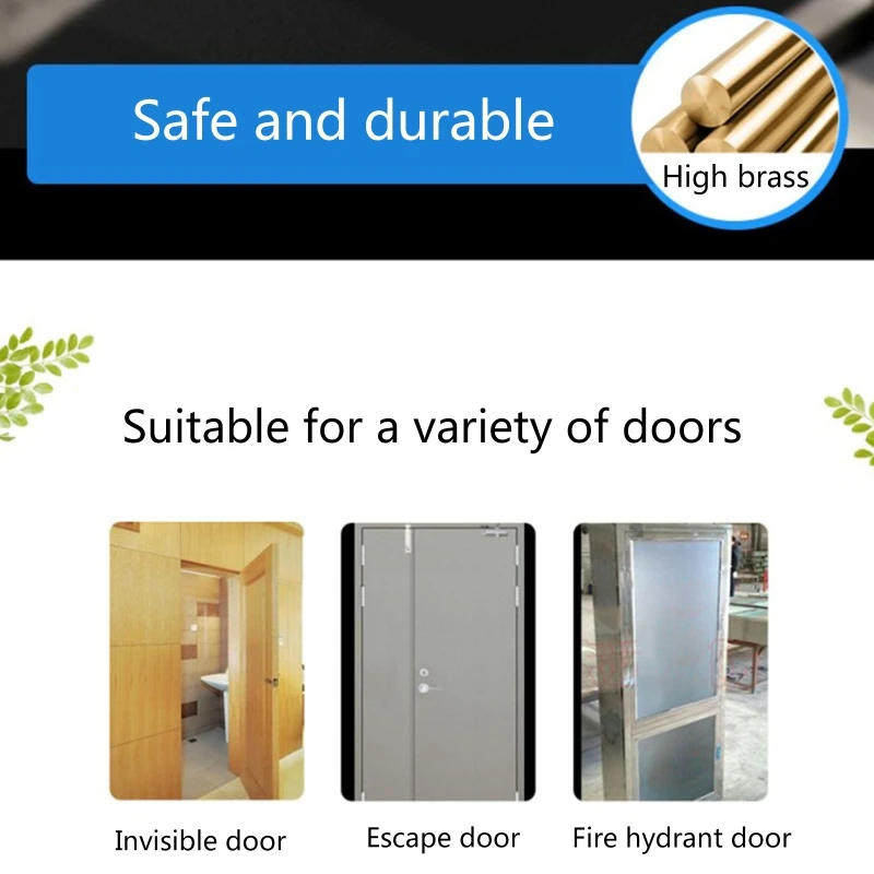 1 Set Double Open Lock Door Window Security 60 70 80 90mm Cylinder Key Anti-Theft Entrance Brass Door Lock Lengthened Core,door lock cylinder