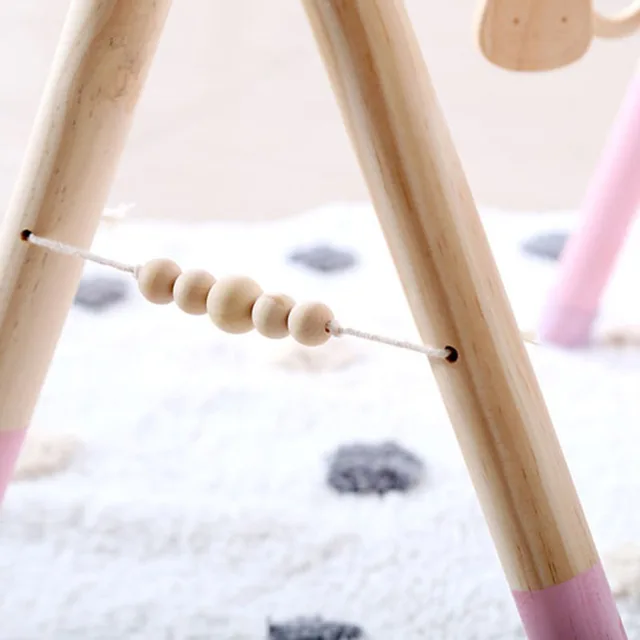 1Set Nordic Style Baby Gym Play Nursery Sensory Ring-pull Toy Wooden Frame Infant Room Toddler Clothes Rack Gift Kids Room Decor 5
