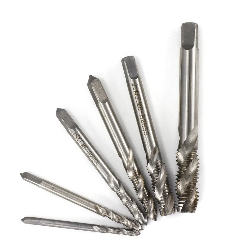 XCAN 2pcs M3/M4/M5/M6/M8/M10 спиральная флейта кран с винтовой резьбой машинная заглушка кран винт из быстрорежущей стали отверстие кран Набор металлообрабатывающие инструменты