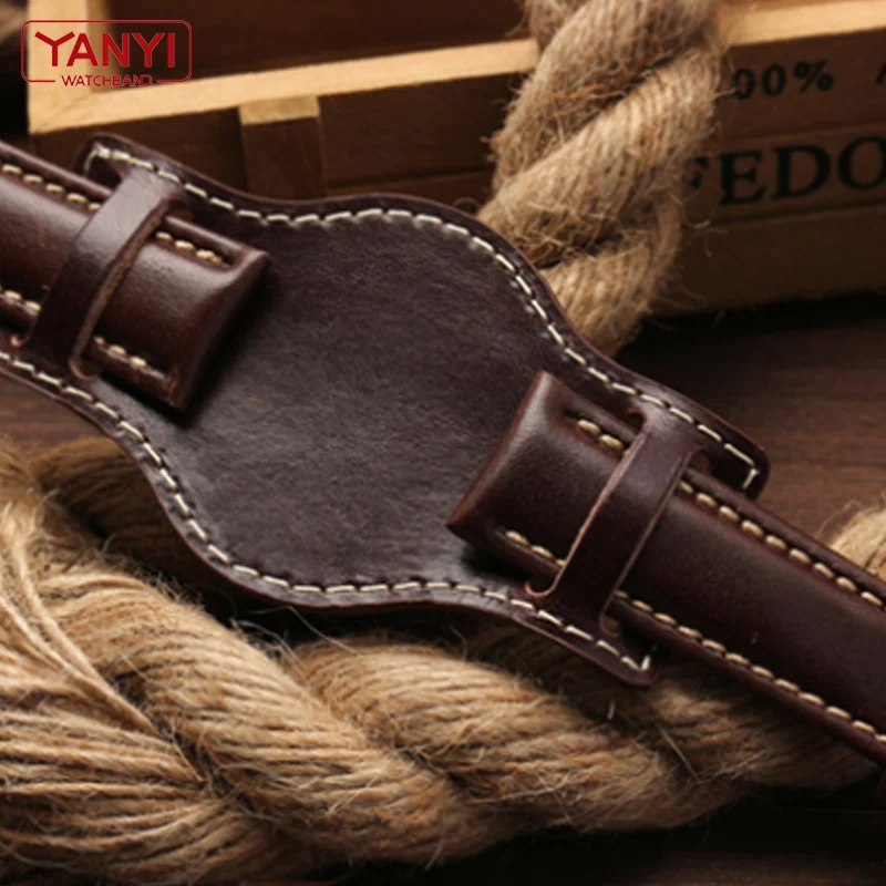 Handmade Genuine Leather Men's Watch Strap - Premium Watchband Bracelet
