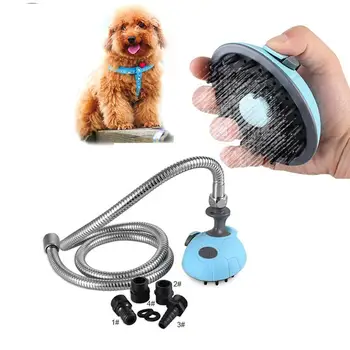 

TPFOCUS Toy Multi-function Handheld Pet Dog Cat Bath Shower Sprayer with Hose Massager plastic and stainless steel