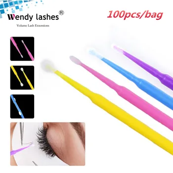 

Makeup Brush Tools For Eyelash Extension Disposable Eyelashes Brush Individual Lashes Removing Swab Micro Glue Cleaning Brush