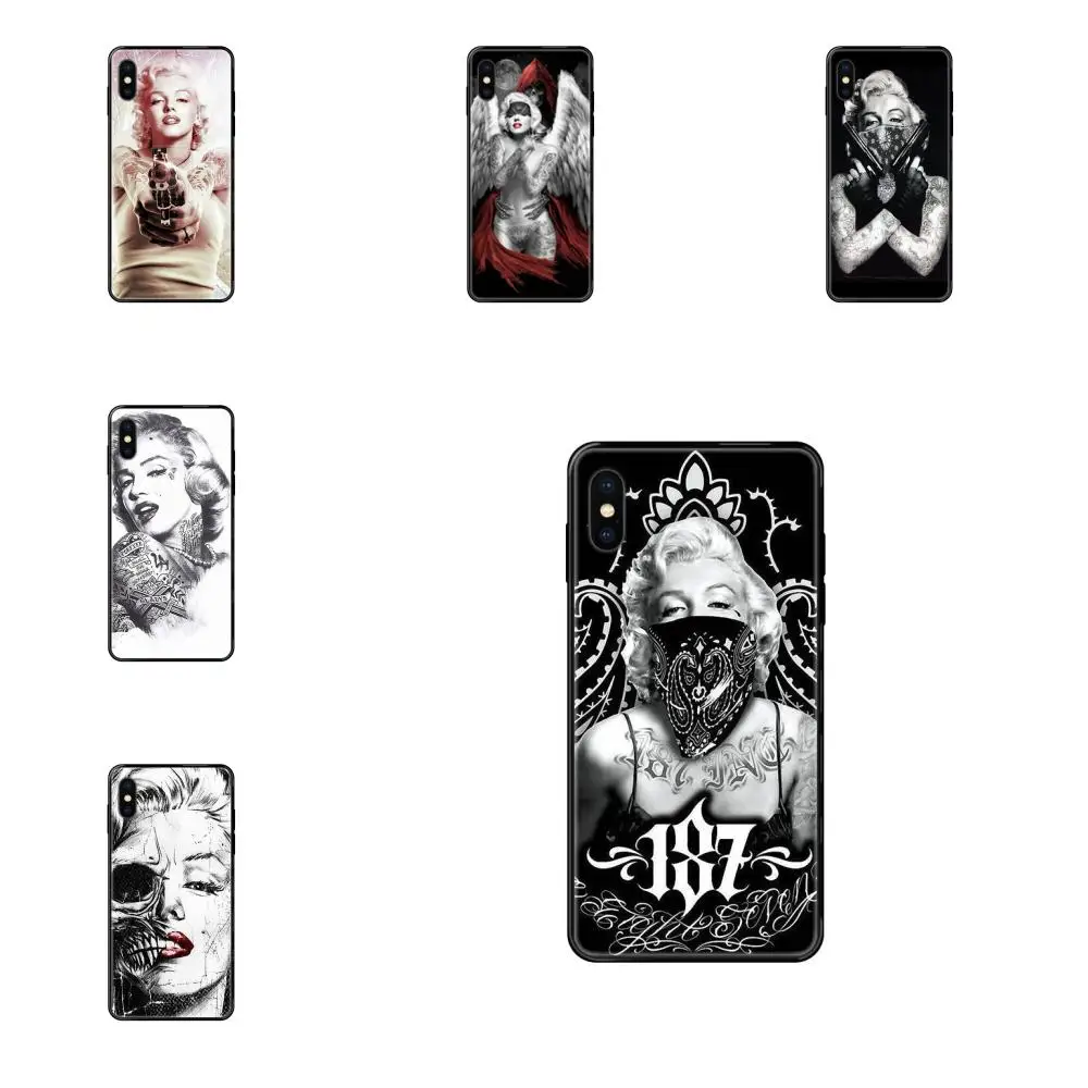 Marilyn Monroe Tattoo Guns Gangster TPU Capa For Redmi 3S 4X 4A 5 5A 6 6A 7 7A 8 8A 8T 9 9A K20 K30 S2 Y2 Pro Plus Ultra | Мобильные