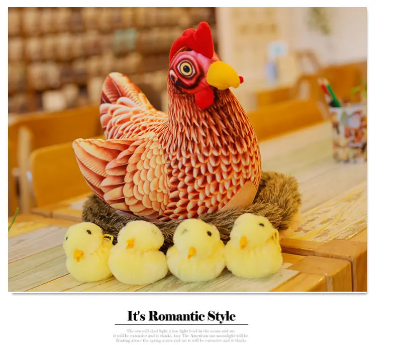 Имитация курицы плюшевые подушки укомплектованные животные плюшевые игрушки креативный подарок куклы домашние декоративные детские игрушки