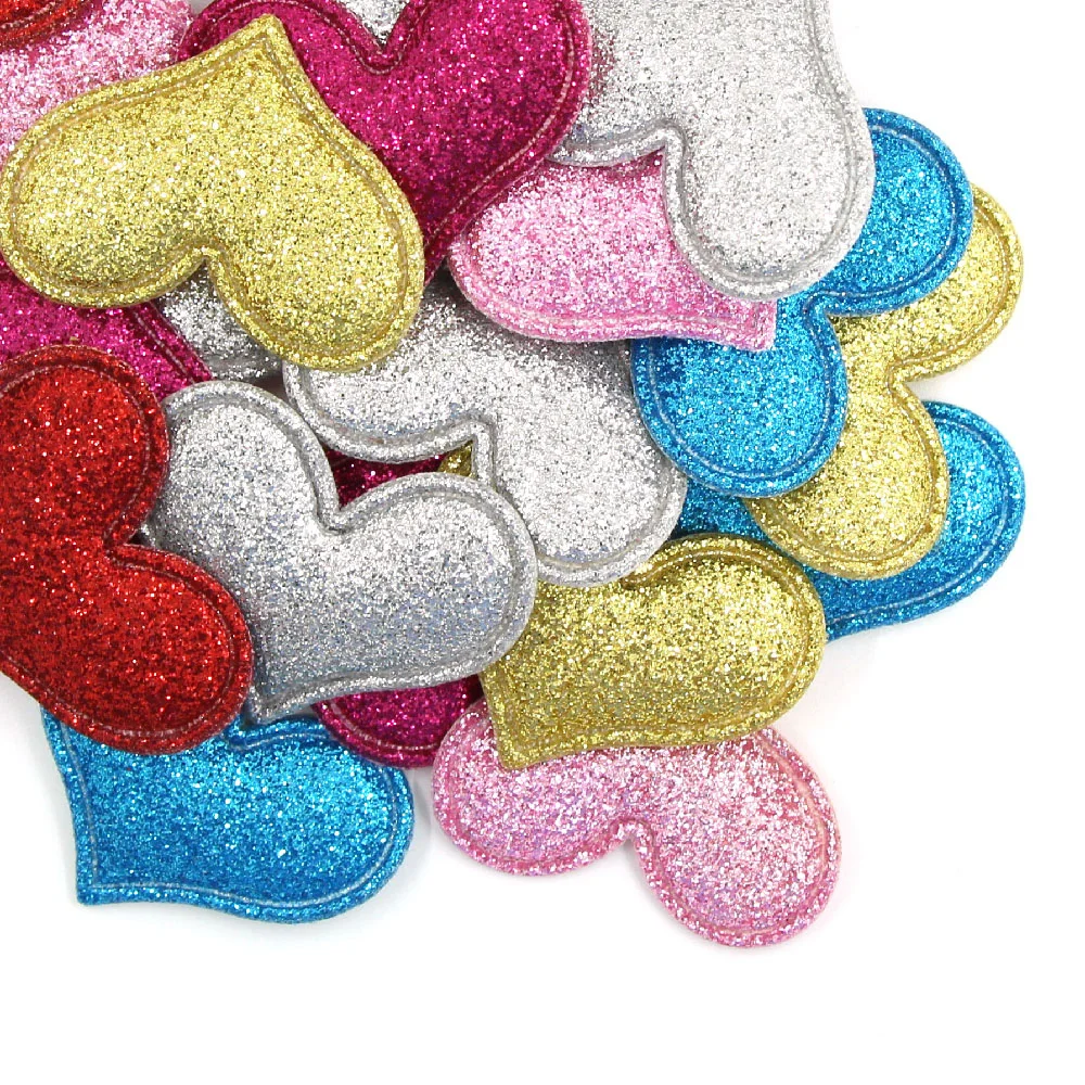 Heart Appliques Patches Sewing Supplies Glue On Clothes Sequin Patch For Tshirt/hair Clip/hat