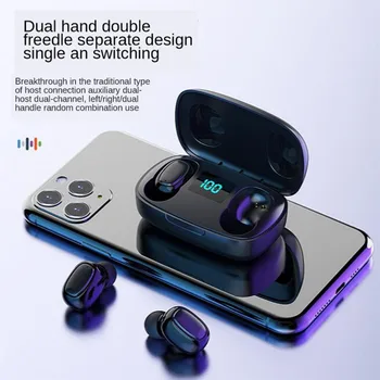 

T10S TWS Bluetooth 5.0 Earphones LED Screen Fingerprint Touch Headset HiFI Stereo In-Ear Sport Earbuds For Android