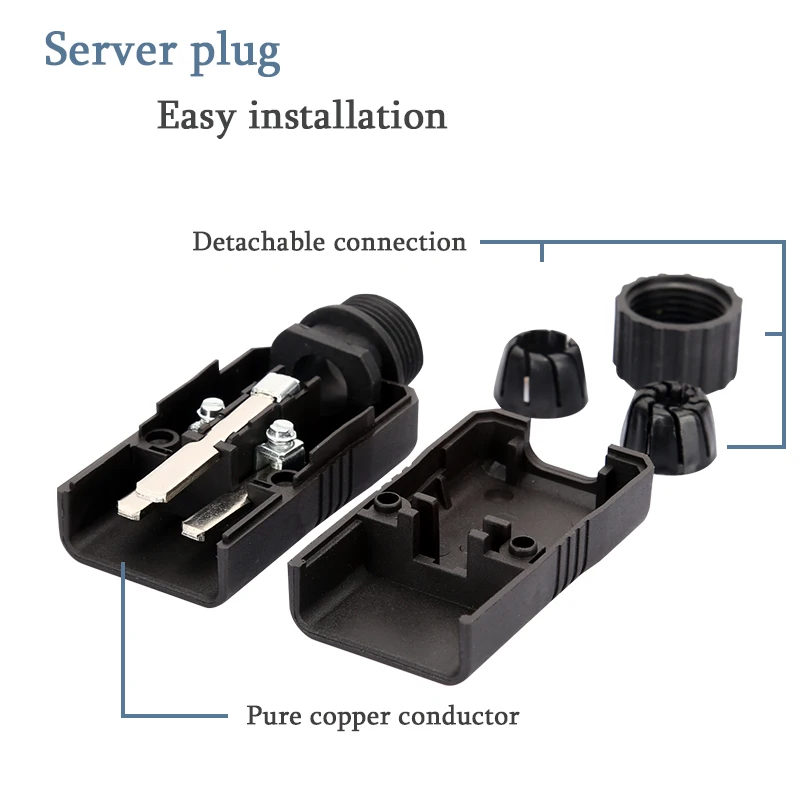 Черный 16A CE медь IEC320 C19 C20 UPS PDU мощность Rewirable разъем 3P собрать провода сосуд Мужской Женский преобразования разъем