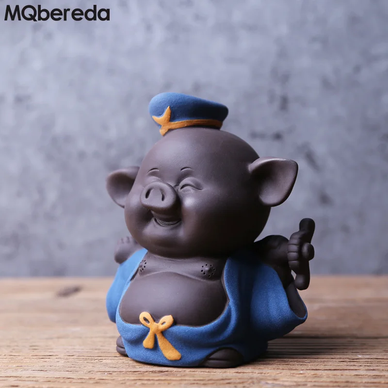 

Creative Tea Pet Marshal Tianpeng Pig Boutique Purple Clay Pig Lucky Tea Pet Ornaments Can Raise Tea Tea Set Accessories