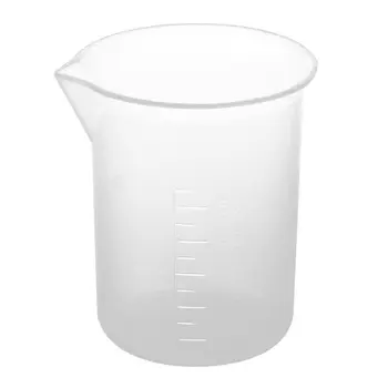 

50mL clear plastic graduated measuring cup for biochemistry lab scale mug