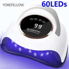 

60LED Gel UV LED Nail Lamp Manicure Nail Light Nail Dryer for Gel Nails Polish With Motion Sensor Touch switch 4 Timer Mode
