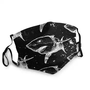 

Shark Ocean Sea Adult Cycling Wearing Face Mask Cute Anti Haze Dust Mask Anti-Polyester Protection Mask Respirator