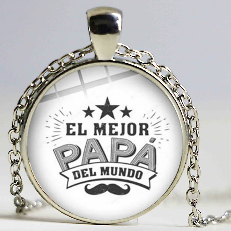 Модное ожерелье с кулоном из стекла Super PAPA высокое качество для членов семьи отца