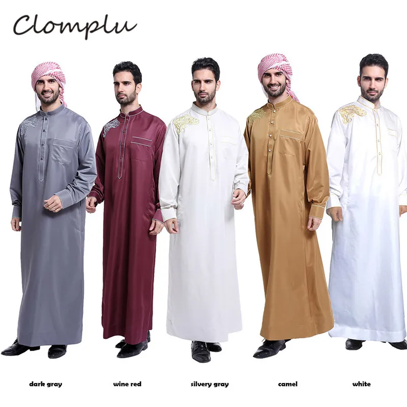 Clomplu абайя, кафтан jubba tobe мусульманская одежда abaya Дубай индийские платья индия плюс размер 3XL длинный рукав, мусульманский платье