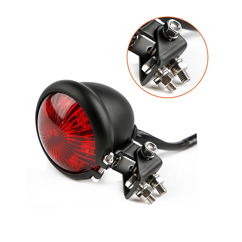 Мотоцикл Красный 12V светодиодный Cafe Racer Стиль задние фонари светильник тормоза задние лампы светильник регулируемый для Harley Bobber Chopper