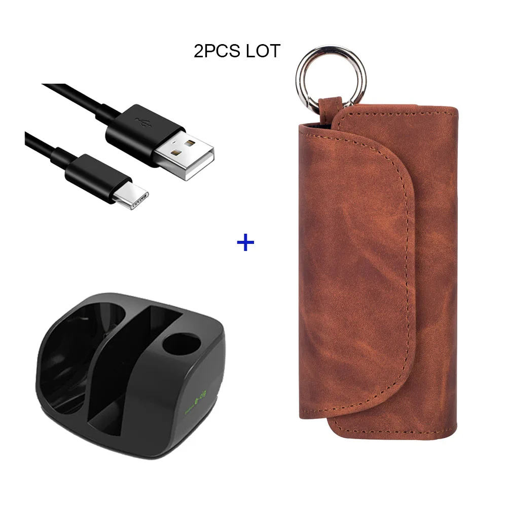 

JINXINGCHENG Charger for Iqos 3 Charging and Flip Double Book Cover for Iqos 3.0 Case Pouch Bag Holder Leather Case accessories