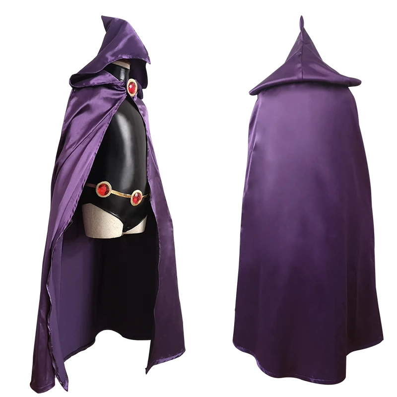 Adult Teen Anime Titans Raven Cosplay Costumes Jumpsuits Cloak Belt Party Halloween Fancy Ball Suit Adult Teen Anime Titans Raven Cosplay Costumes