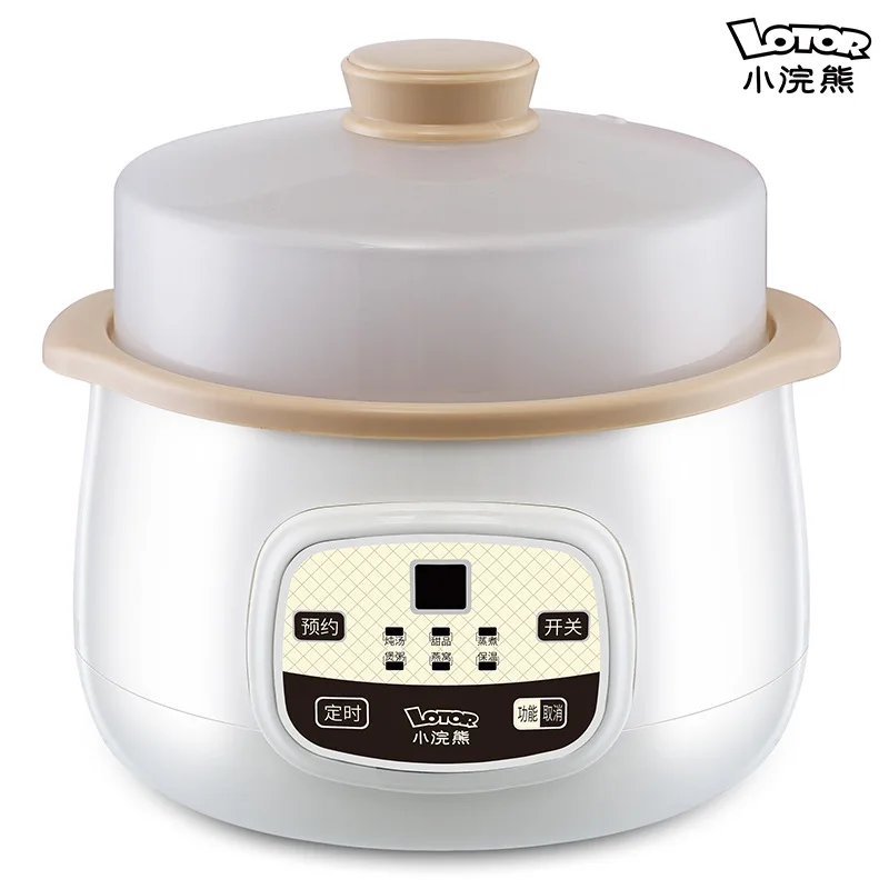 

Small Raccoon Electric Slow Cooker Bird's Nest Waterproof Stew Ceramic Mini Baby Cook Congee Soup Pot Household Fully Automatic