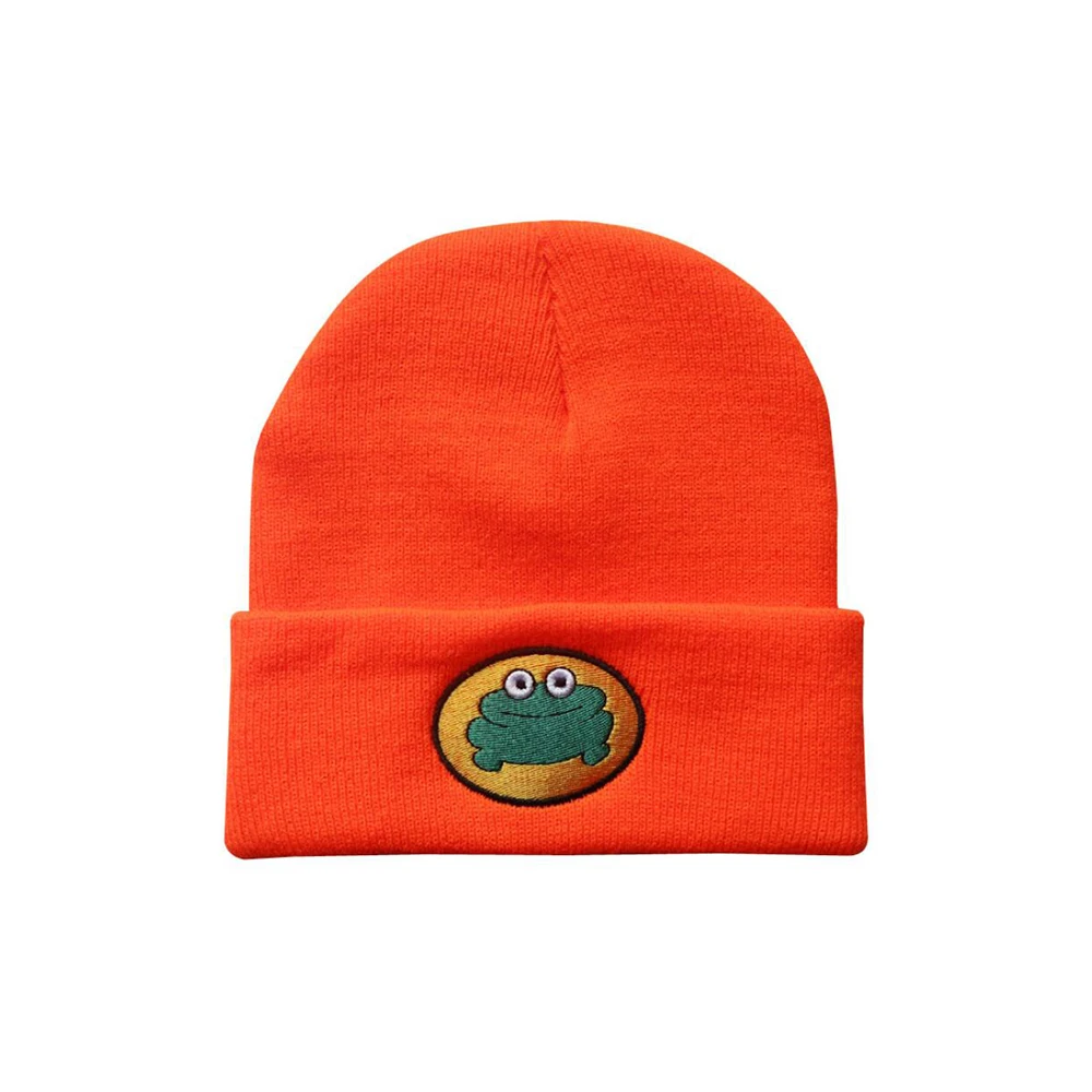 Parappa The Rapper Frog Knitted Beanie Hat Cute Cartoon TV Unisex Orange Knit Caps Fashion Hip Hop Hat