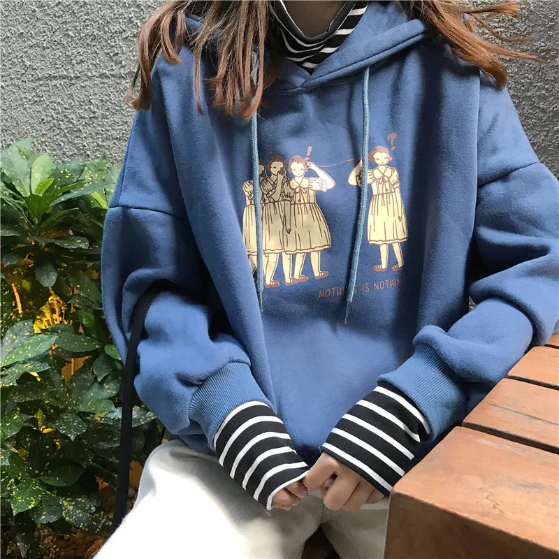 Sudadera Mujer осень зима Женская толстовка с капюшоном и длинным рукавом корейский