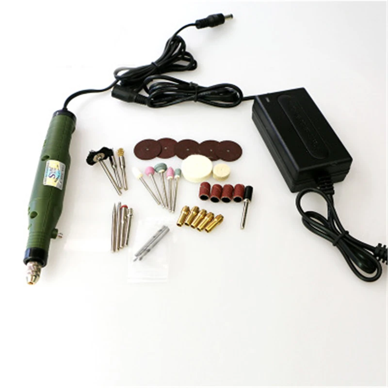 

220V 80W Mini Electric Die Grinder Accessories Regulating Speed Drill Grinding Machine Milling Polishing Rotary DIY Tool