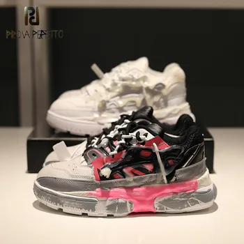 

Prova Perfetto 2020 New Snot Sneakers Women Spring Autumn Lace-Up Flats Shoes Female Genuine Letaher Shoes Plus Size 35-44