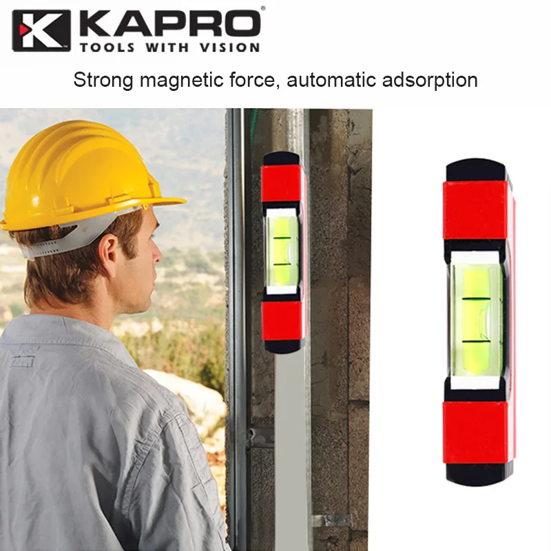 

KAPRO Mini Portable Water Level Bubble Inclinometer Measuring Tools With Magnetic Spirit Level Ruler Tools High Sensitivity 10cm