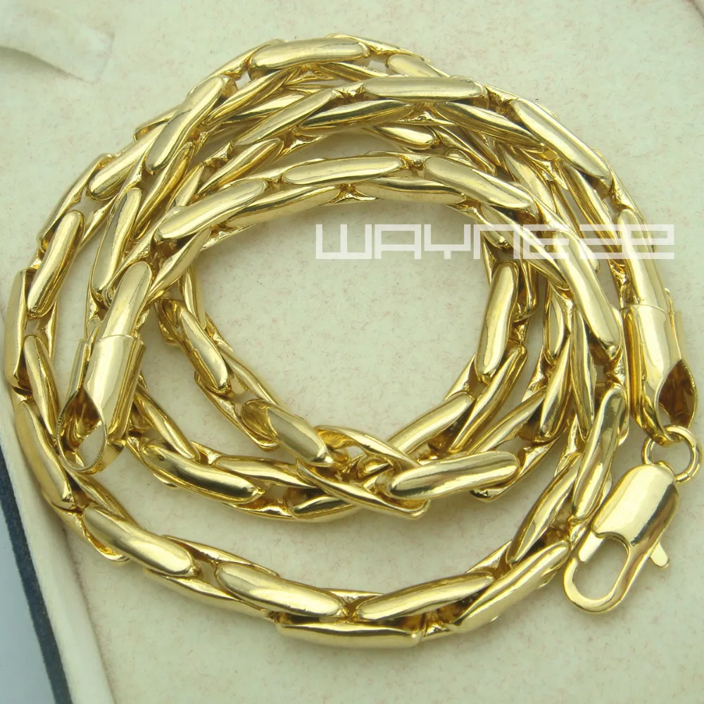 Колье золотистого цвета N229 длина 60 см ширина 5 мм|necklace 5mm|necklace necklacenecklace cm |