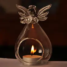 Ангел стекло подсвечник Висячие Подсвечники Tealight Свадебная вечеринка Декор для обеденного стола Романтический