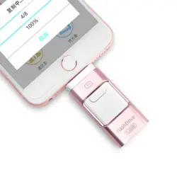 Usb флэш-накопитель для iphone 8/7/6s/6s Plus/6/5/5S/ipad Флэшка OTG 8 gb 16 gb 32 ГБ, 64 ГБ и 128 Гб ручка привода HD Memory Stick