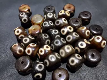 

Set of 12 Energy Tibetan old agate 6 Eye Abacus dZi Bead Amulet For DIY LKbrother Sauces Top Quality