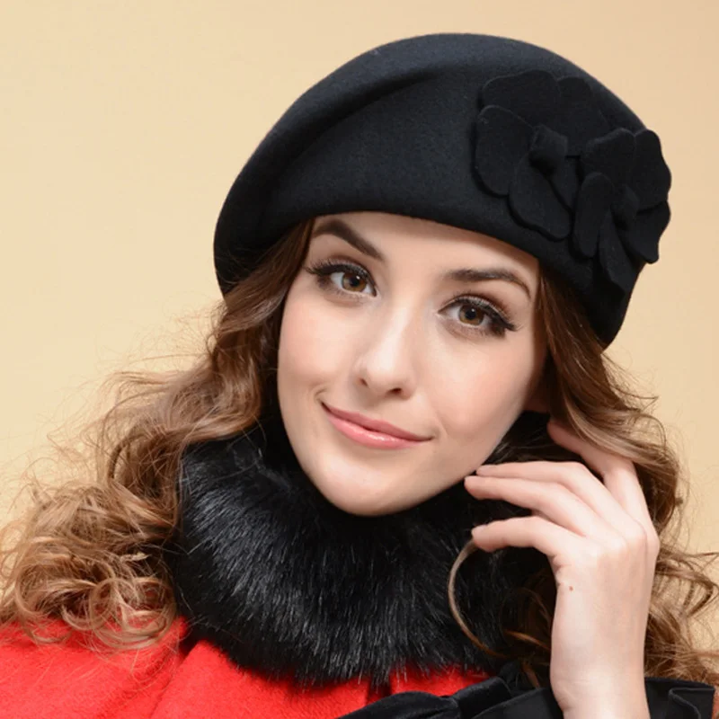 Fashion Hat Patchwork Wool Felt Jazz Fedora Hat Women Unisex Wide Brim Panama Party Trilby Cowboy Cap Men Gentleman Wedding Hat