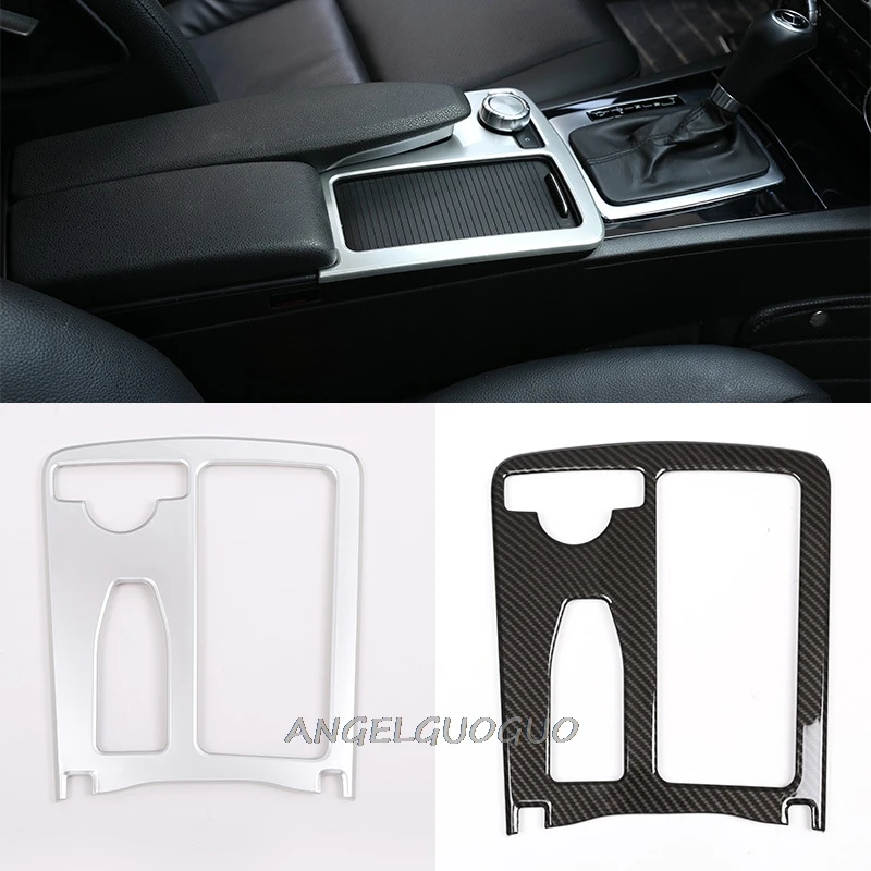 Car Styling For Mercedes Benz C class W204 E Class W212 ABS sticker Water Cup Holder Panel Decoration cover Trim( LHD