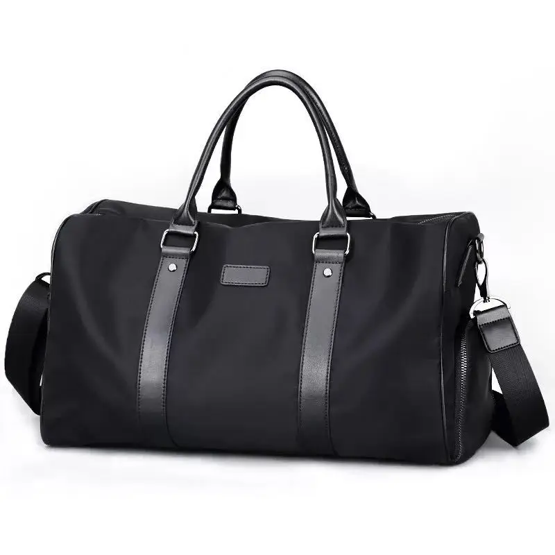 Мужская черная сумка для путешествий водонепроницаемая кожаная большая Вместительная дорожная Сумка многофункциональная сумка повседневная сумка через плечо - Цвет: Черный