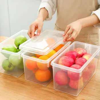 

Refrigerator Canes Food Container Kitchen Grains Beans Storage Contain Transparent Storage Box Sealed Home Organizer