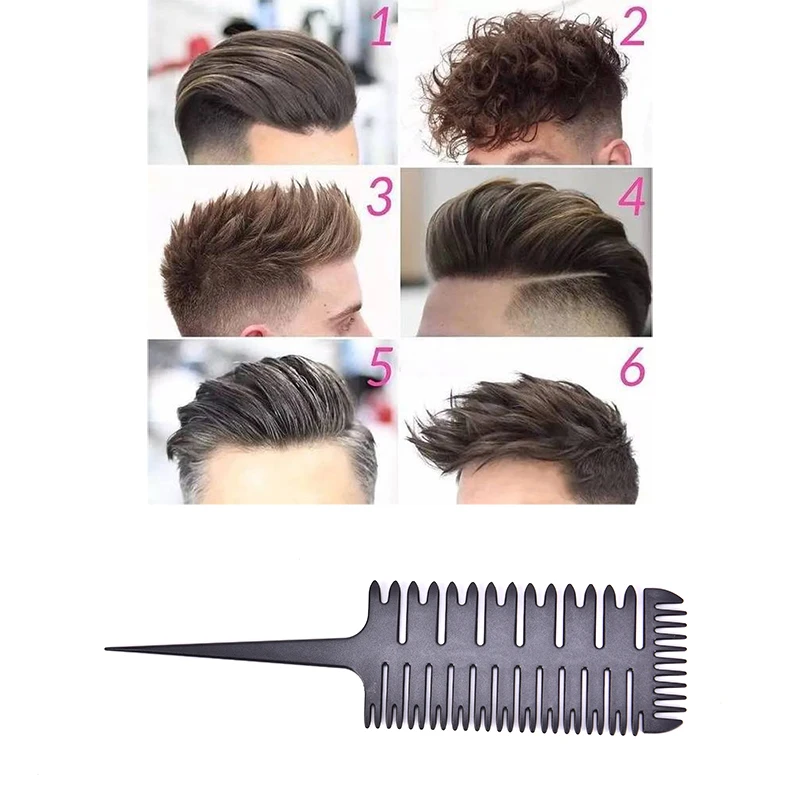 

Tail Fish Bone Shape Hair Styling Comb Professional Barber Salon Style Haircut Comb Women Big Teeth Comb