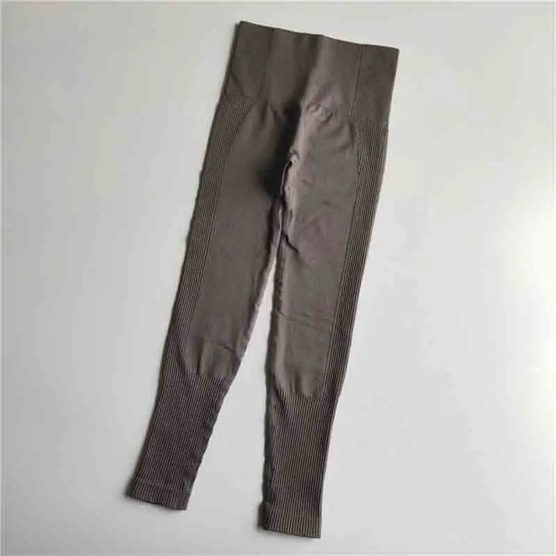 brown pants Плотный бесшовный комплект для йоги, женская одежда для фитнеса, спортивная одежда, женские леггинсы для спортзала, колготки, мягкий пуш-ап спортивный бюстгальтер, 2 шт., спортивные костюмы - Цвет: brown pants