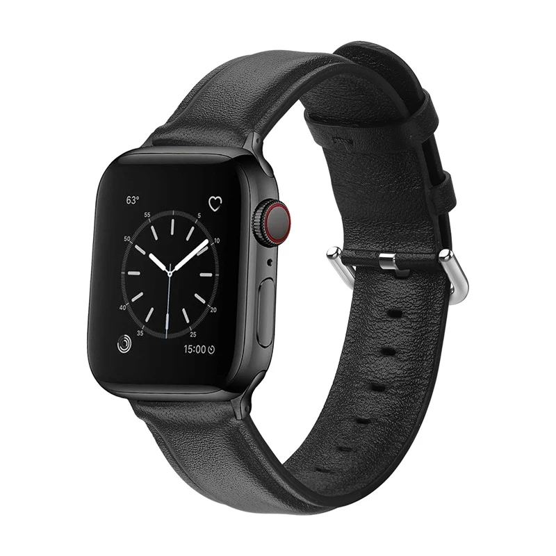 Ремешок из искусственной кожи для Apple Watch 38 мм 42 40 44 Мужской Женский спортивный